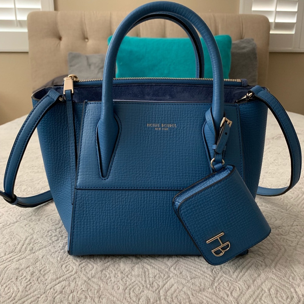 Henri Bendel mini Ms. Tilda blue satchel